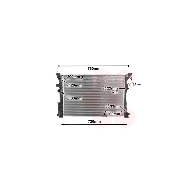 Radiateur, refroidissement du moteur VAN WEZEL 30002653