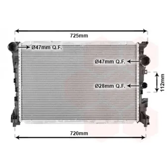 Radiateur, refroidissement du moteur VAN WEZEL 30002691