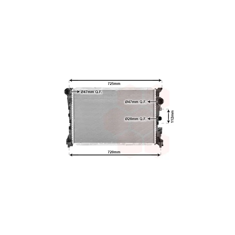 Radiateur, refroidissement du moteur VAN WEZEL 30002691