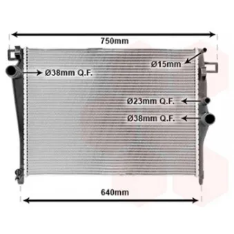 Radiateur, refroidissement du moteur VAN WEZEL 30002703