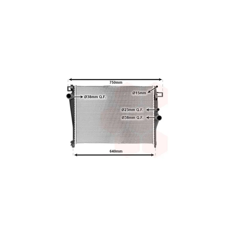 Radiateur, refroidissement du moteur VAN WEZEL 30002703