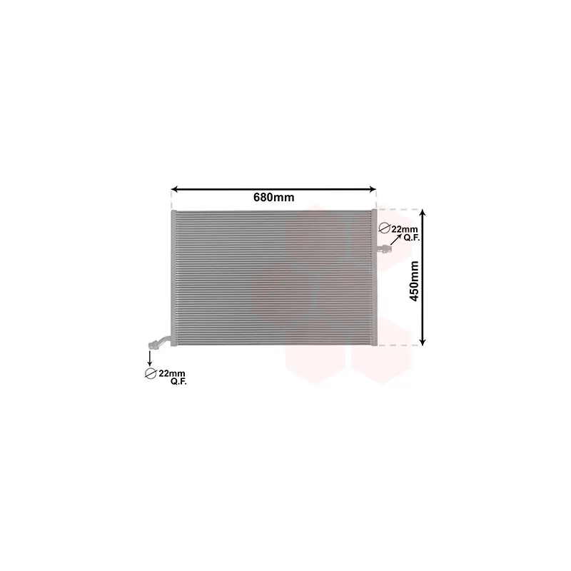 Radiateur, refroidissement du moteur VAN WEZEL 30002712