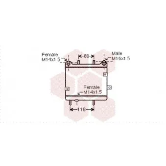 Radiateur d'huile VAN WEZEL 30003540