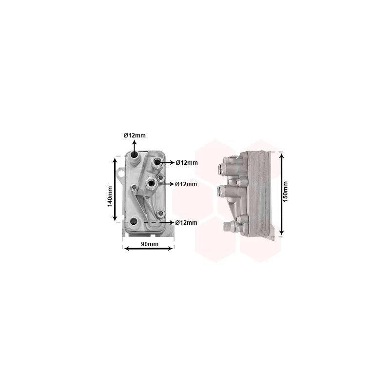 Radiateur d'huile de boîte automatique VAN WEZEL 30003714