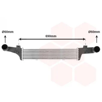 Intercooler, échangeur VAN WEZEL 30004224