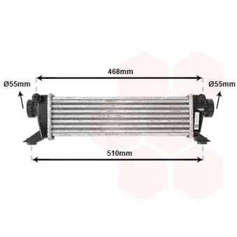 Intercooler, échangeur VAN WEZEL 30004261