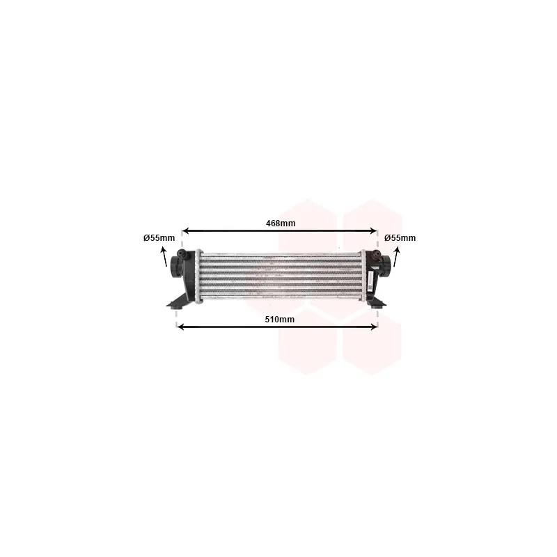 Intercooler, échangeur VAN WEZEL 30004261