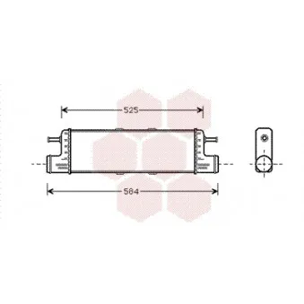 Intercooler, échangeur VAN WEZEL 30004285