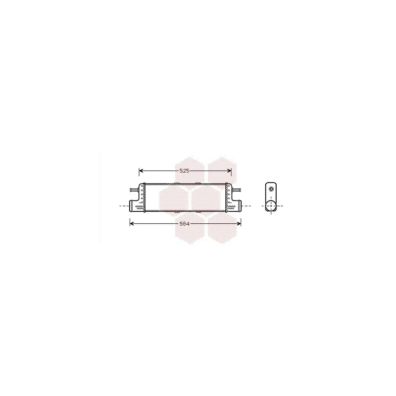 Intercooler, échangeur VAN WEZEL 30004285