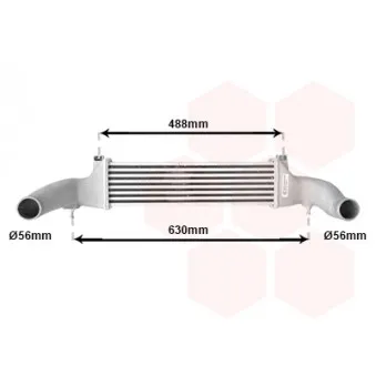 Intercooler, échangeur VAN WEZEL 30004295