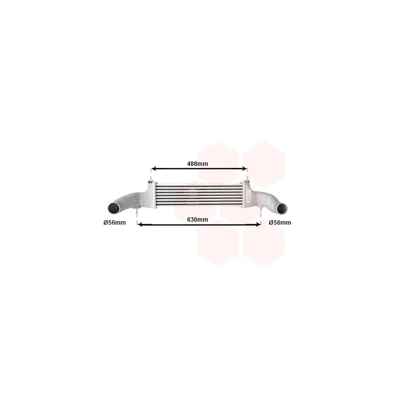Intercooler, échangeur VAN WEZEL 30004295