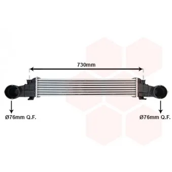 Intercooler, échangeur VAN WEZEL 30004354