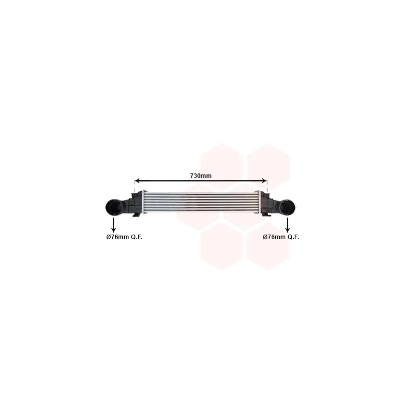 Intercooler, échangeur VAN WEZEL 30004354