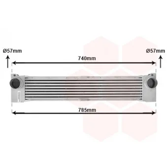 Intercooler, échangeur VAN WEZEL 30004370