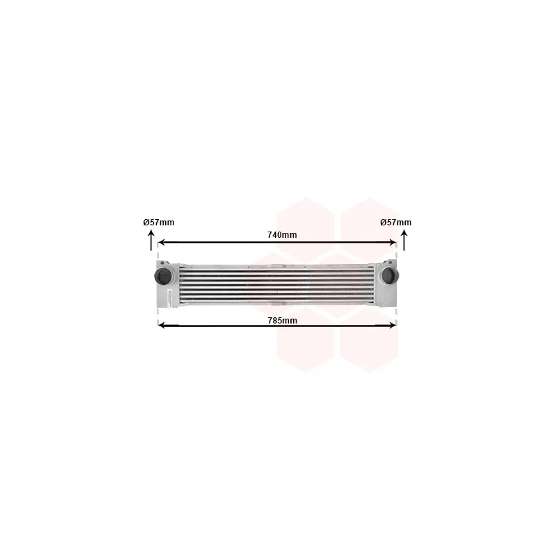 Intercooler, échangeur VAN WEZEL 30004370