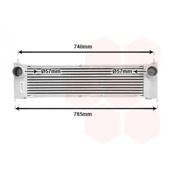 Intercooler, échangeur VAN WEZEL 30004371