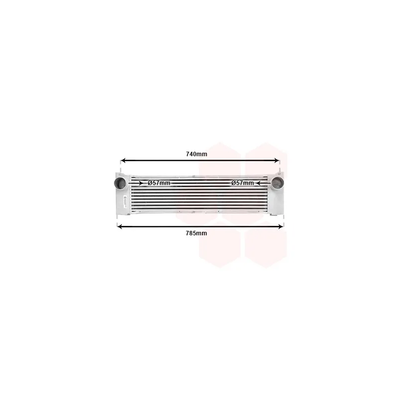 Intercooler, échangeur VAN WEZEL 30004371