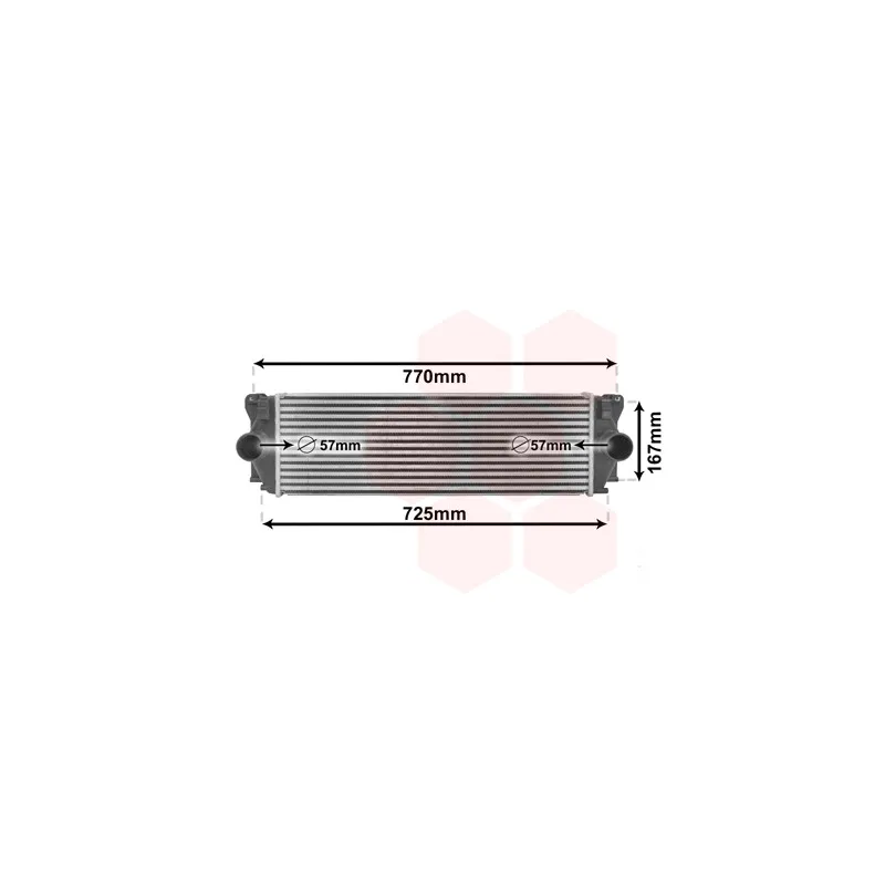 Intercooler, échangeur VAN WEZEL 30004396