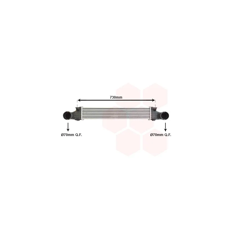 Intercooler, échangeur VAN WEZEL 30004410