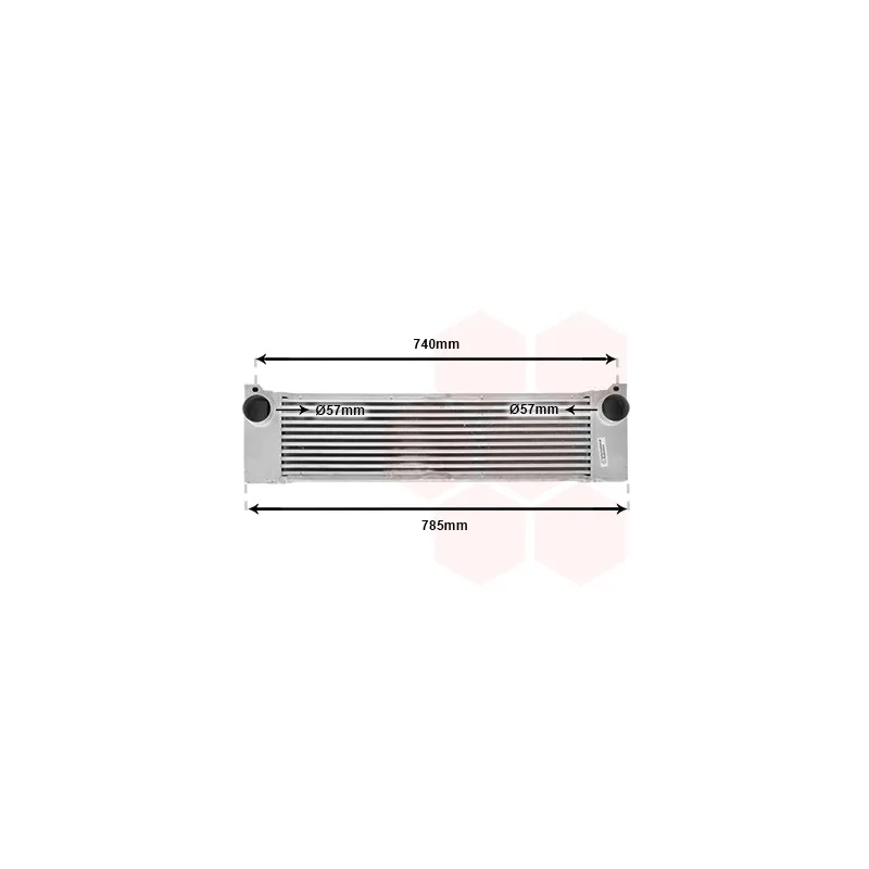 Intercooler, échangeur VAN WEZEL 30004473