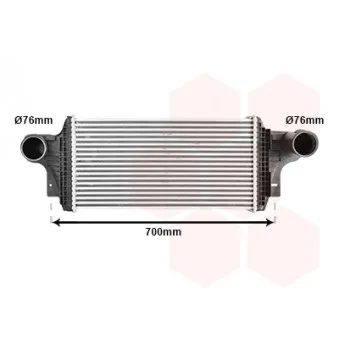 Intercooler, échangeur VAN WEZEL 30004549