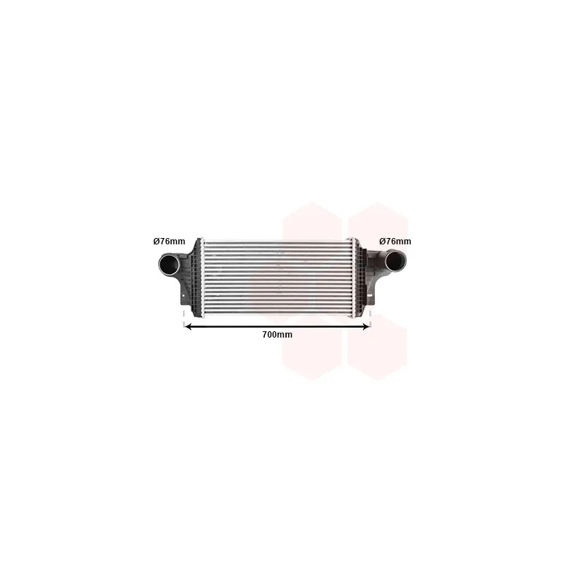 Intercooler, échangeur VAN WEZEL 30004549