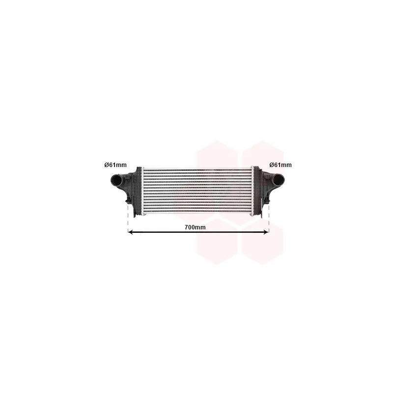 Intercooler, échangeur VAN WEZEL 30004551