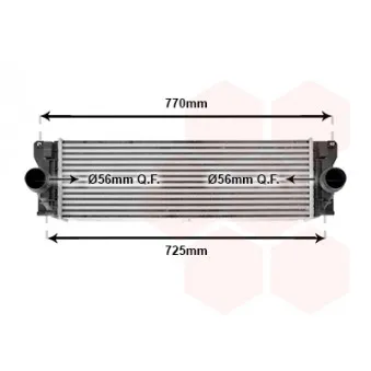 Intercooler, échangeur VAN WEZEL 30004582