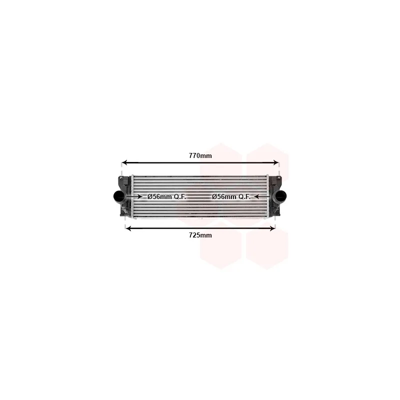 Intercooler, échangeur VAN WEZEL 30004582