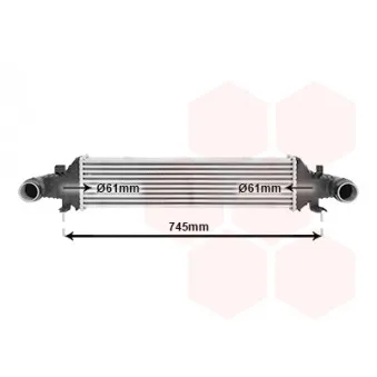 Intercooler, échangeur VAN WEZEL 30004593