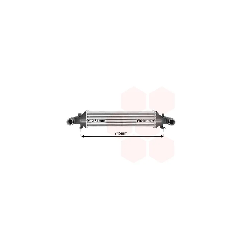Intercooler, échangeur VAN WEZEL 30004593