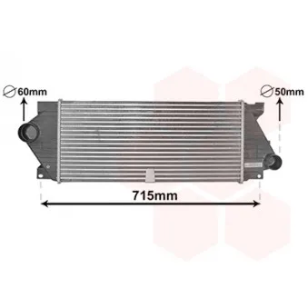 Intercooler, échangeur VAN WEZEL 30004677