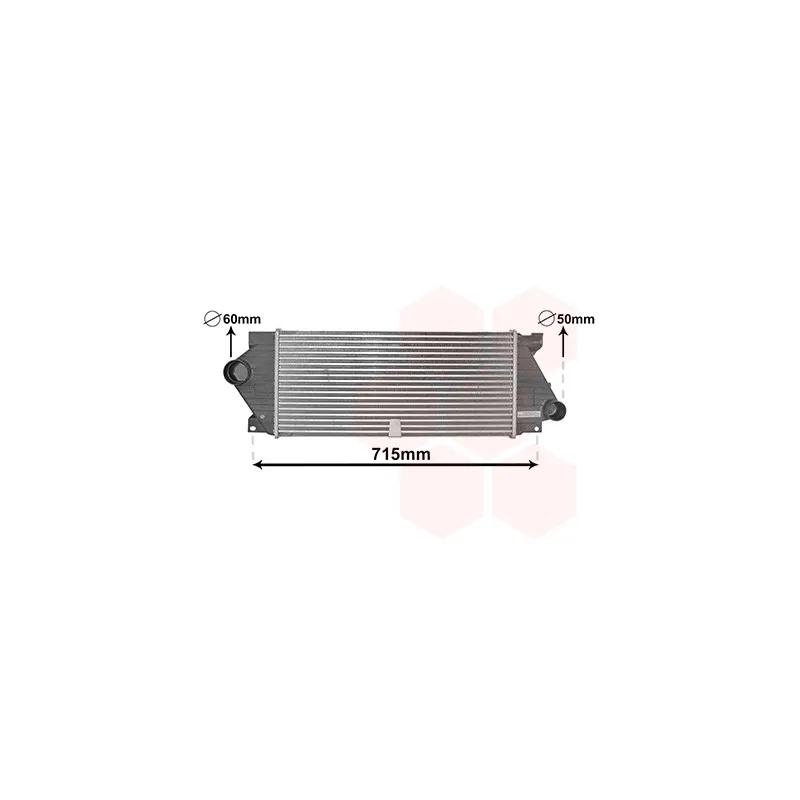 Intercooler, échangeur VAN WEZEL 30004677