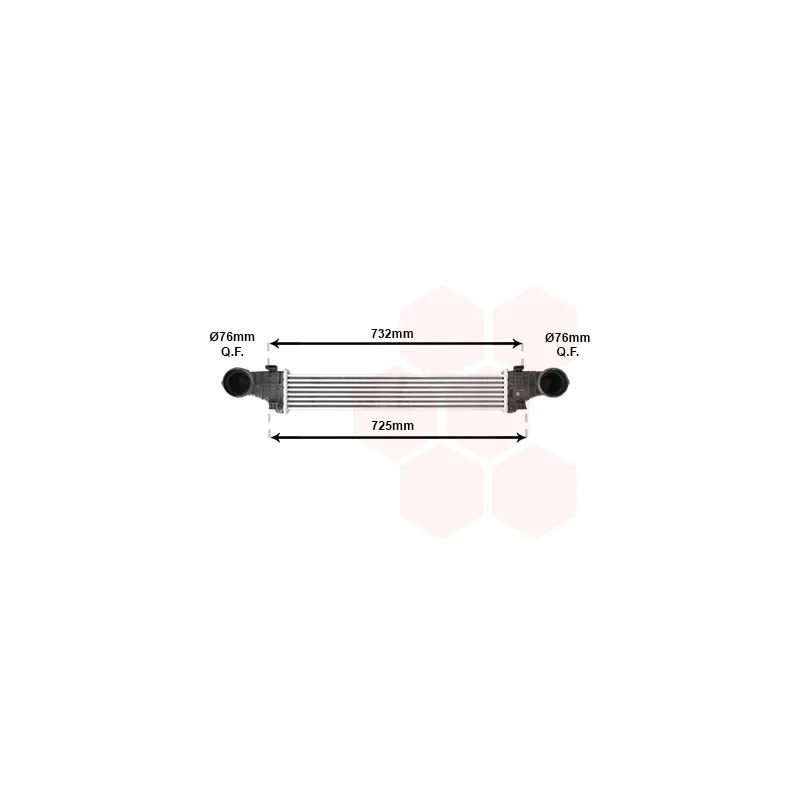 Intercooler, échangeur VAN WEZEL 30004726