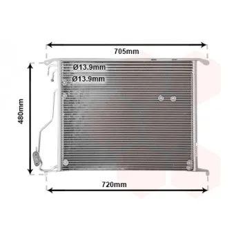 Condenseur, climatisation VAN WEZEL 30005280