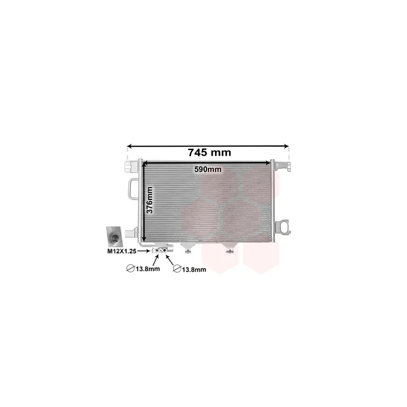 Condenseur, climatisation VAN WEZEL 30005360