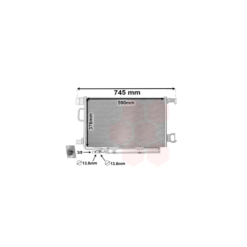 Condenseur, climatisation VAN WEZEL 30005435