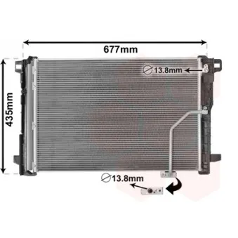 Condenseur, climatisation VAN WEZEL 30005450