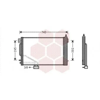 Condenseur, climatisation VAN WEZEL 30005493
