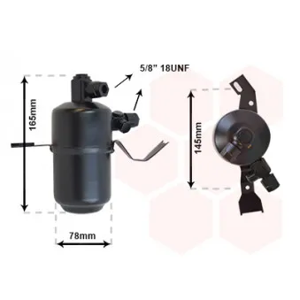 Filtre déshydratant, climatisation VAN WEZEL 3000D003