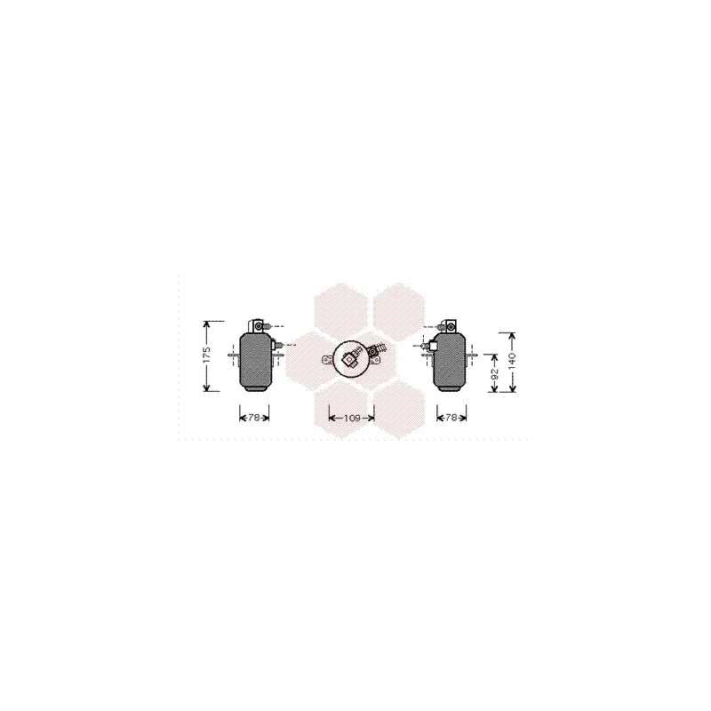 Filtre déshydratant, climatisation VAN WEZEL 3000D081