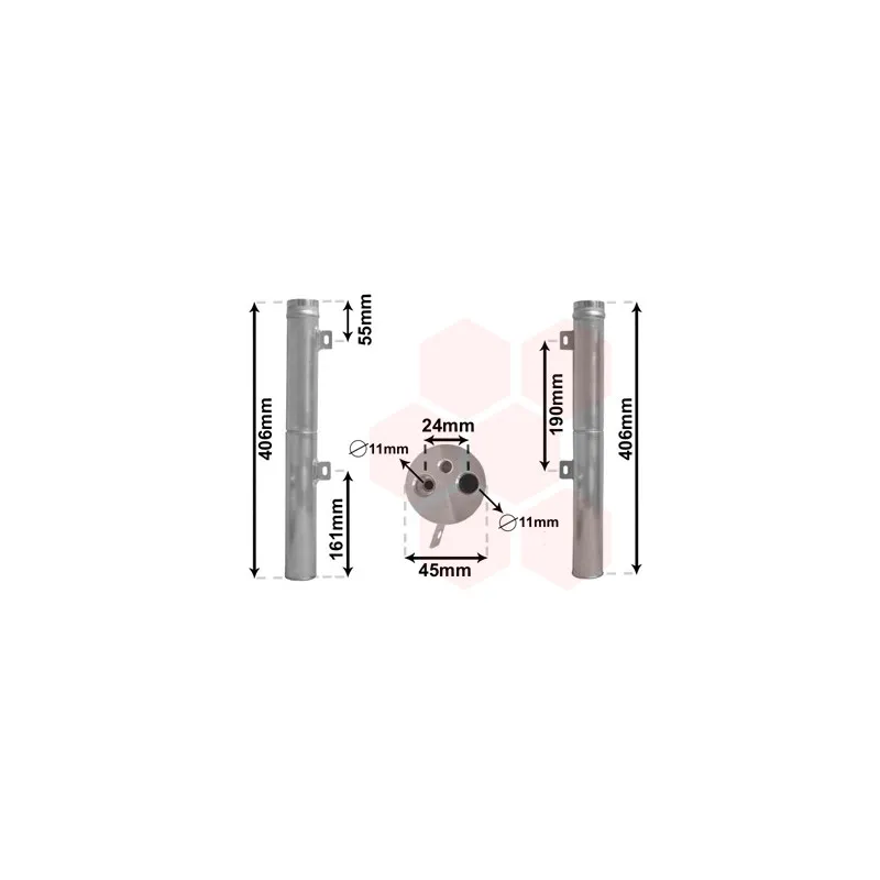 Filtre déshydratant, climatisation VAN WEZEL 3000D090