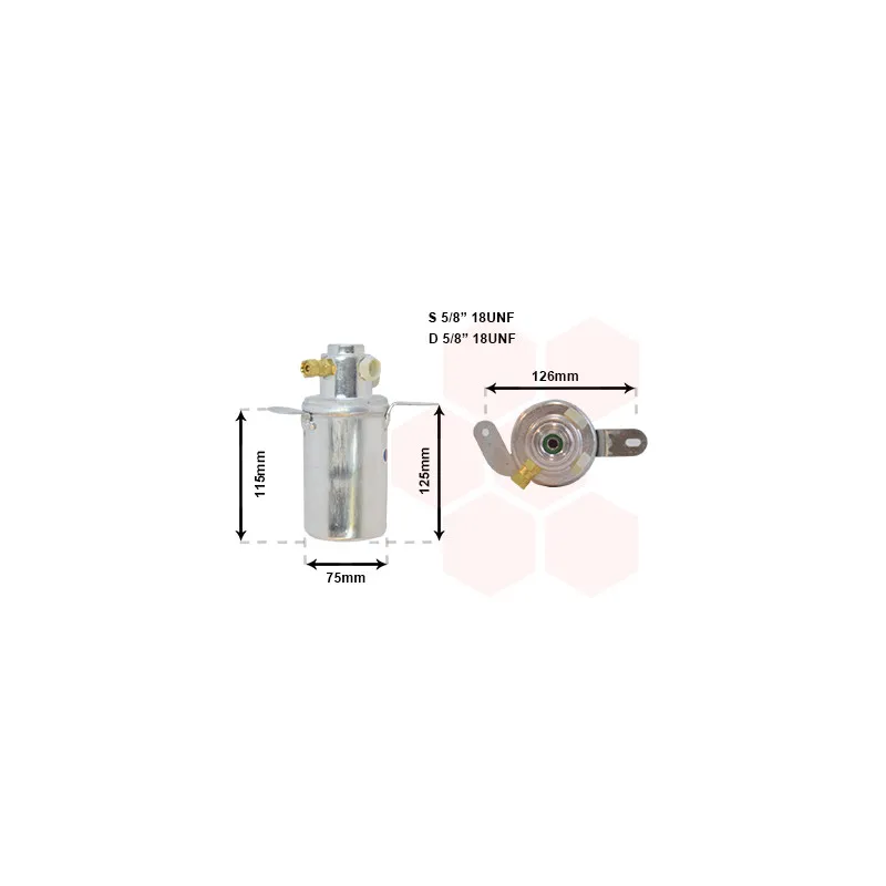 Filtre déshydratant, climatisation VAN WEZEL 3000D267