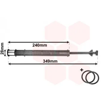 Filtre déshydratant, climatisation VAN WEZEL 3000D358