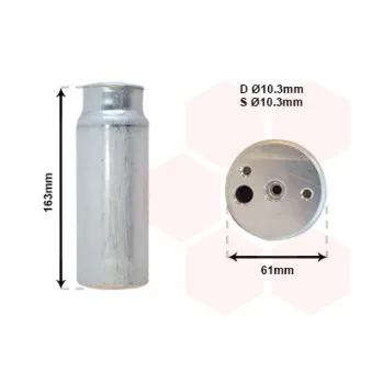 Filtre déshydratant, climatisation VAN WEZEL 3000D362