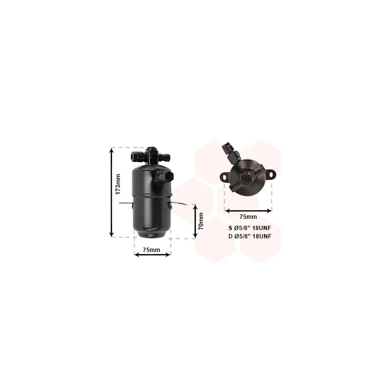 Filtre déshydratant, climatisation VAN WEZEL 3000D374