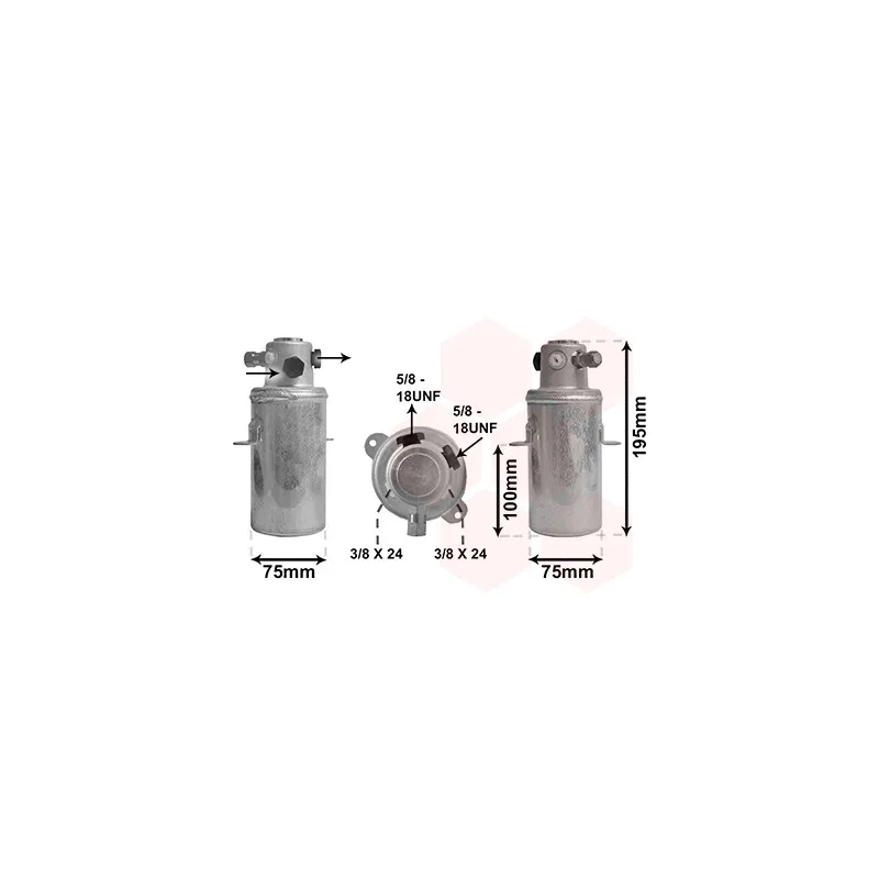 Filtre déshydratant, climatisation VAN WEZEL 3000D668