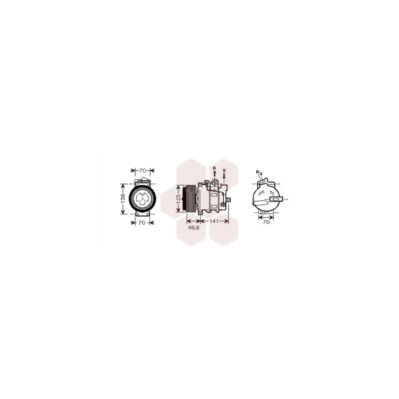 Compresseur, climatisation VAN WEZEL 3000K426