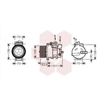 Compresseur, climatisation VAN WEZEL 3000K431