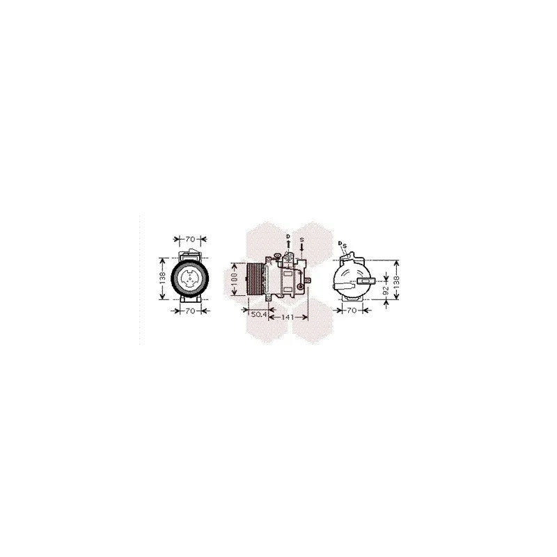 Compresseur, climatisation VAN WEZEL 3000K431